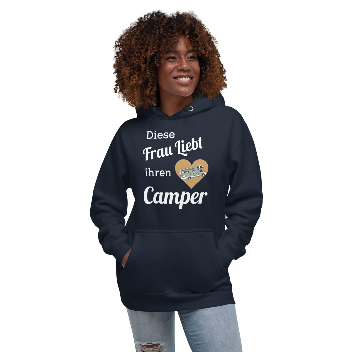 Camper Unisex-Kapuzenpullover "Diese Frau liebt Ihren Camper"