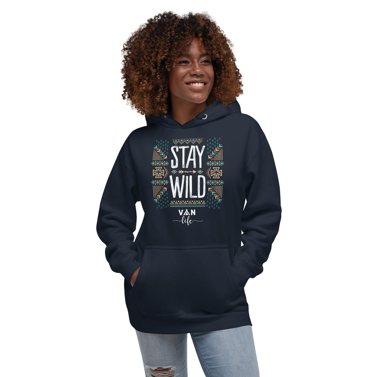 Camper Unisex-Kapuzenpullover "Van Life Stay Wild"