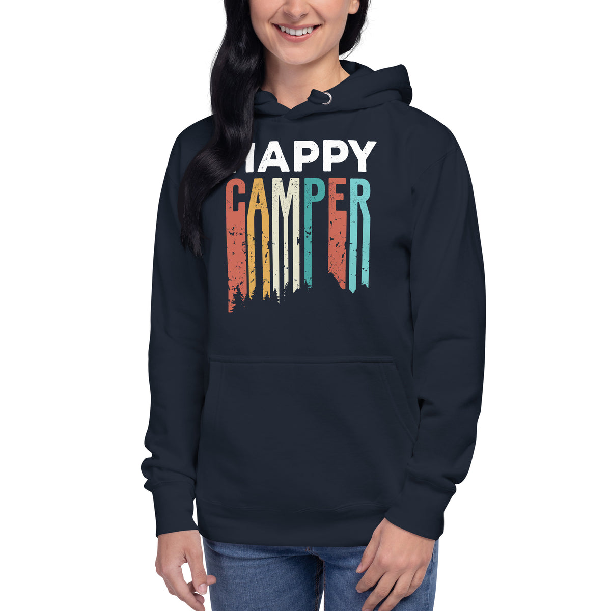 Camper Unisex-Kapuzenpullover " Happy Camper" Variante 2