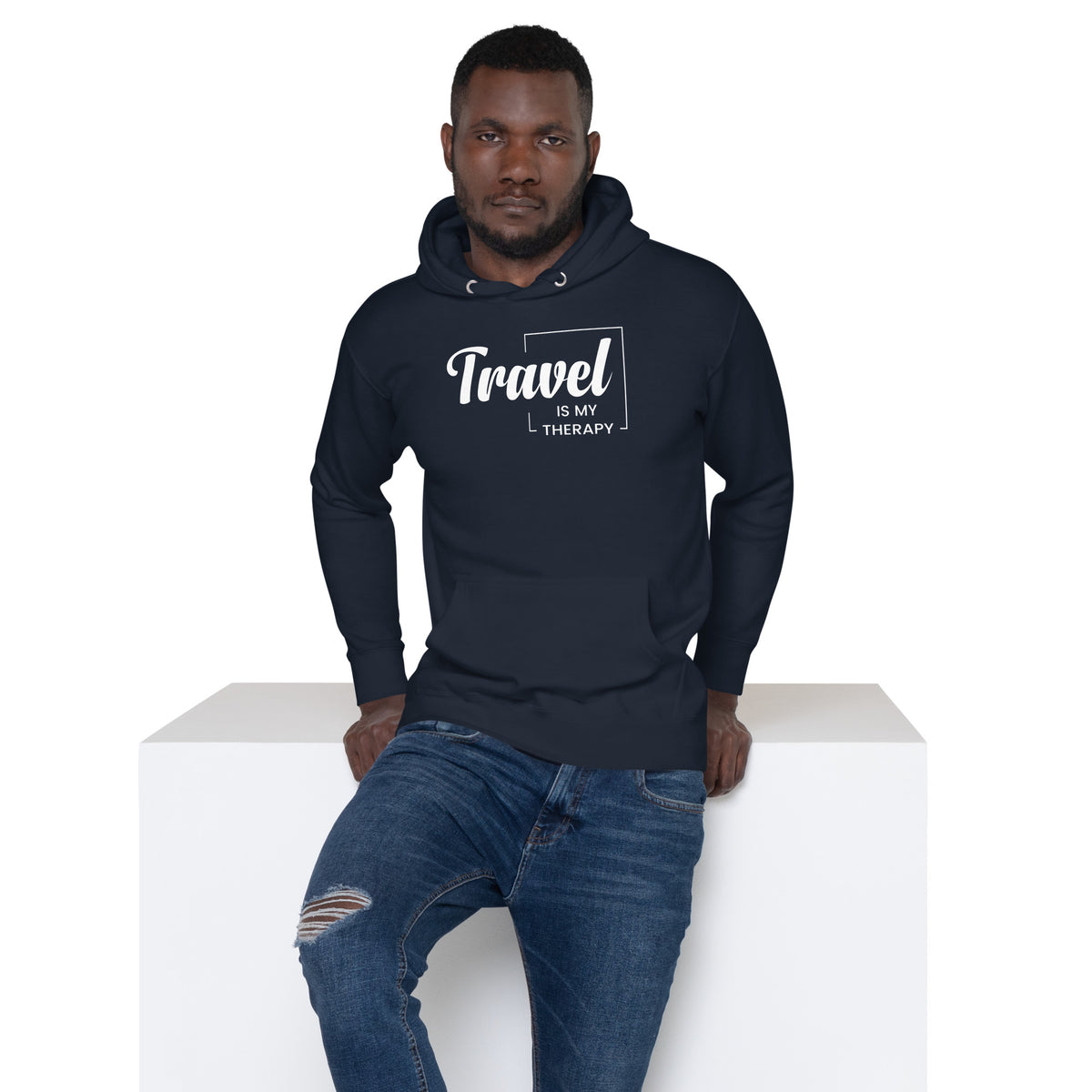 Camper Unisex-Kapuzenpullover " Travel is my Therapy "
